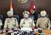 सीमा पार से चल रहे तस्करी नेटवर्कों का पर्दाफाश, चार आरोपी गिरफ्तार, 10 किलो हेरोइन और 10 पिस्तौल भी बरामद