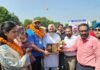 एशियन गेम्स में लगातार तीसरा पदक जीतकर पटियाला लौटे ओलंपियन तेजिंदरपाल सिंह तूर का भव्य स्वागत